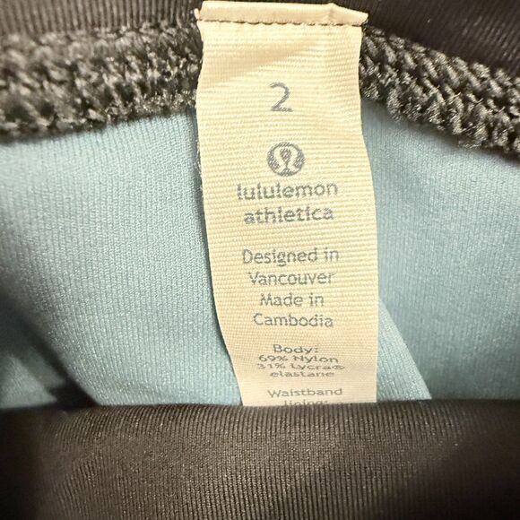 Lululemon Pace Rival Crop 18" Mesh Heavy Workout Capri Legging Women's Size 2 - Picture 4 of 5